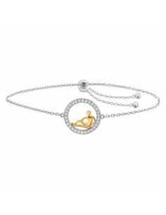 Bracelet Bicolore Isadora De Chez Jourdan En Argent Et Oxydes De Zirconium