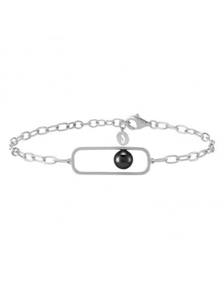 Bracelet Ariane De Chez Jourdan En Argent Et Hématite AJF170093B