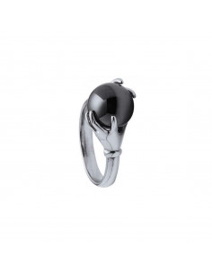 Bague Hélicé De Chez Jourdan En Argent & Hématite