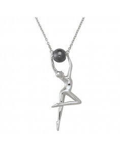 Collier Grâce De Chez  Jourdan Argent & Hématite AMK035