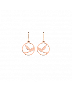 Boucles d'Oreilles Les Georgettes Dormeuses 16mm Epis De Blé Finition Rose