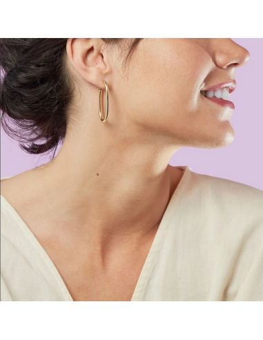 Boucles d'Oreilles CHAIN AGATHA Créoles Dorées