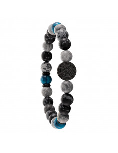 Bracelet Acier Et Perles En Pierres Naturelles Yasur De Jourdan JH100017B