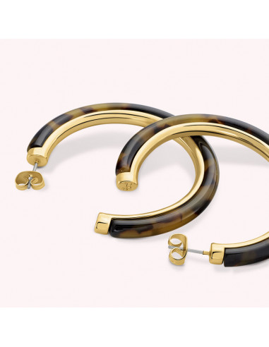 Boucles d'Oreilles Créoles Boucles De AGATHA Dorée/Ecaille 02380117-173