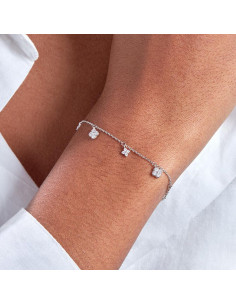 Bracelet Souple BELOVED De AGATHA En Argent Avec Pampilles 02420744-136 2