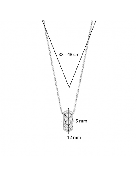 Collier Matelassé  Ti Sento En Argent 34015SI
