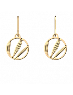 Boucles d'oreilles dorées Les Georgettes Croisette finition dorée 16MM 70426861900