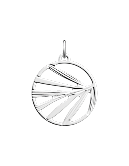 Pendentif Les Georgettes Croisette finition plaqué argent rhodié 25MM