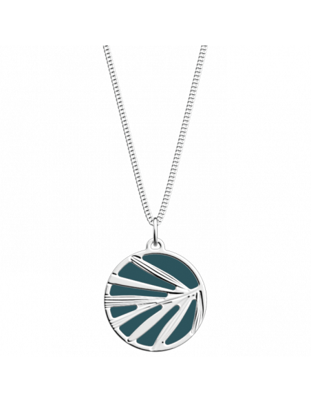 Pendentif Les Georgettes Croisette finition plaqué argent rhodié 25MM