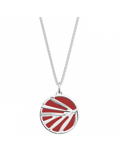 Pendentif Les Georgettes Croisette finition plaqué argent rhodié 25MM