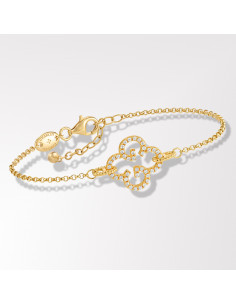 Bracelet CHARLES GARNIER En vermeil Et Trèfle En oxydes de zirconium 2