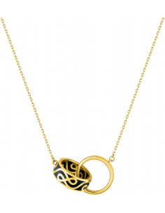 Collier or jaune 375 laqué noir Lore L39005JL1