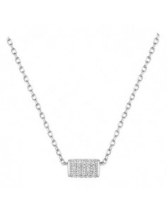 Collier empierré or gris 375 42cm Lore L5A01GZ