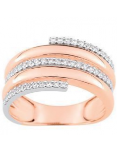 Bague empierrée or rose 375 Lore L0A06KZ