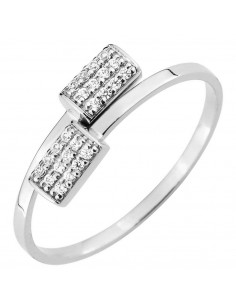 Bague empierrée or gris 375 Lore L0A01GZ