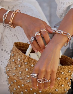 Bracelet Pesavento Anneaux Argent Bicolore 2