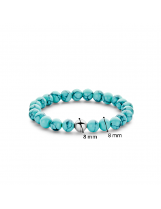 Bracelet Argent  Perles Turquoise 2