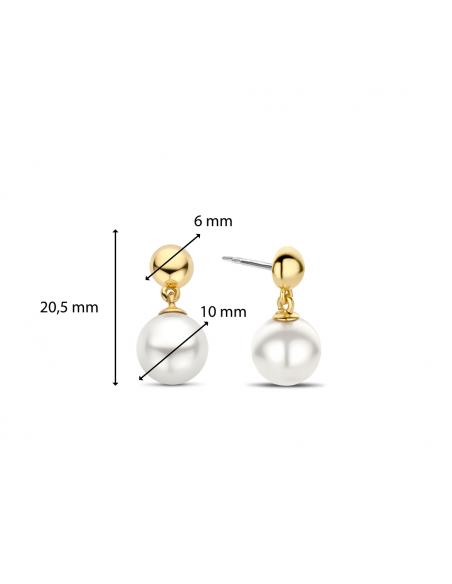 Boucles d'Oreilles Argent Avec Perles Blanches Ti Sento 7913YP