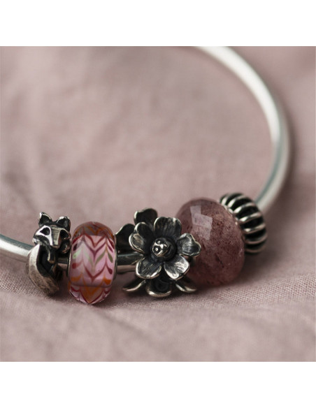 Perle Trollbeads Argent Fleur Réjouie TAGBE-20215
