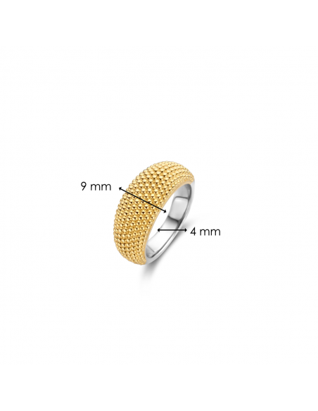 Bague Dôme En Argent Plaqué Or Ti Sento 12277sy