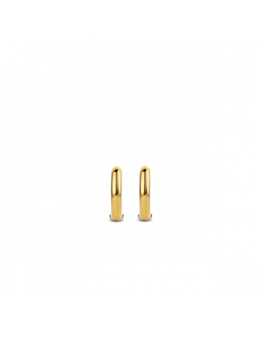 Boucles d'Oreilles Créoles Ti Sento Bicolore