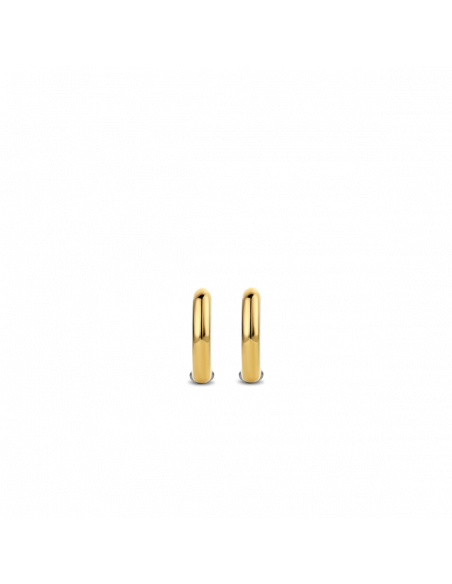 Boucles d'Oreilles Créoles Ti Sento Bicolore