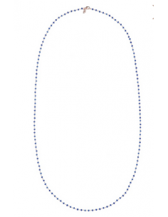 Collier Sautoir Plaqué Or Rose et Agate Bleu BRONZALLURE WSBZ01253.BA 2