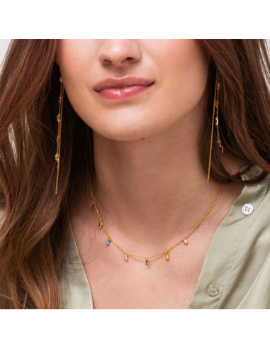 Collier PRINCESS BAGUETTE multicolore - SIF JAKOBS SJ-C1074-XCZ-SG