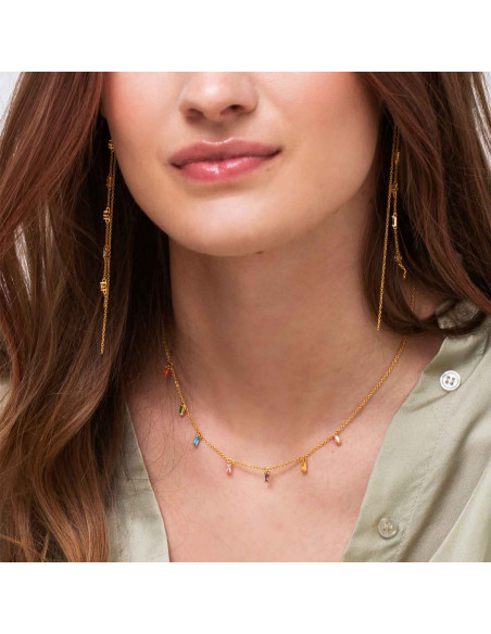 Collier PRINCESS BAGUETTE multicolore - SIF JAKOBS SJ-C1074-XCZ-SG