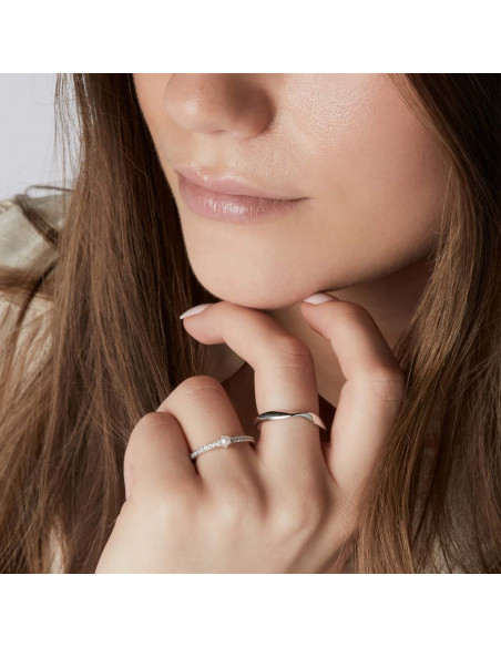 Bague ELLERA PERLA UNO - SIF JAKOBS SJ-R12284-CZ-SS