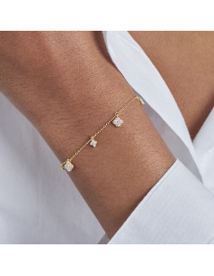 Bracelet Souple BELOVED De AGATHA En Plaqué Or Et Oxydes 2