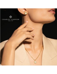 Collier Jeton Trèfle CHARLES GARNIER En Vermeil Nacre Et Oxyde de Zirconium AGF170144N 2