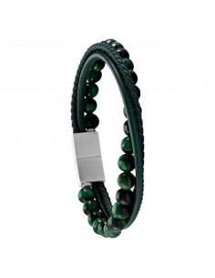 Bracelet Fusion Acier Triple Tours Et Pierres Jourdan JH150113B