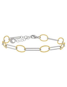 Bracelet Cosmik De Chez Jourdan En Argent Bicolore AJF210066B