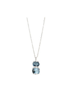 Collier Andréa Marazzini Métal Argenté Bubble Aquamarine de Swarovski RHMBUAQCGO