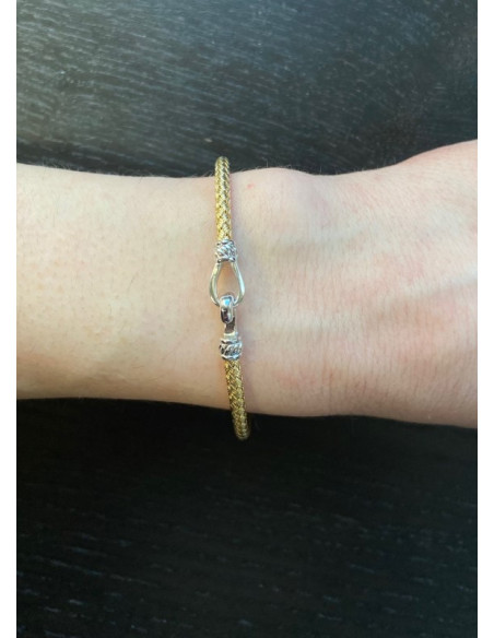 Bracelet Argent VALENZI Jaune Crochet TRBABYHOOKYW