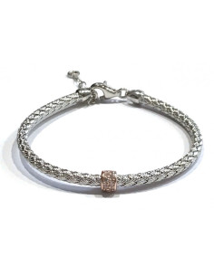 Bracelet Argent Enfant VALENZI Réglable Cercle Et Oxydes