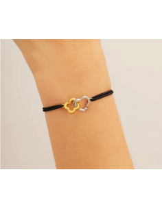 Bracelet Cordon Trèfle&Cœur CHARLES GARNIER En Argent Doré Et Argent Collection PASSION AGF170163B 2