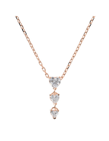 Collier Altissima Femme BRONZALLURE Finition Or Rose Et Oxydes