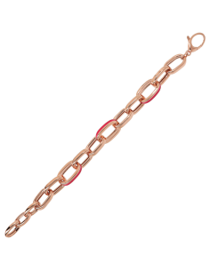 Bracelet Femme  BRONZALLURE Finition Or Rose Avec Email Fuchsia WSBZ02126 2