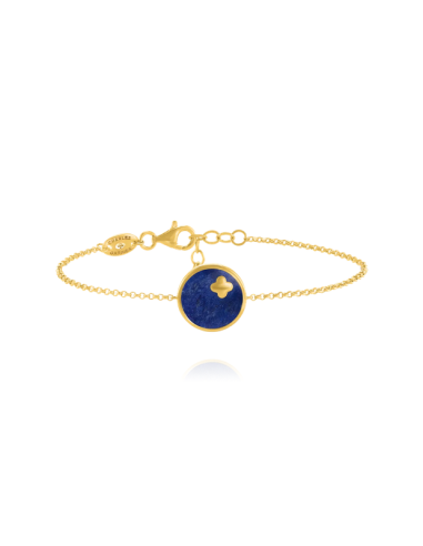 Bracelet CHARLES GARNIER en Plaqué Or Et Lapis-Lazuli Collection LEGENDE