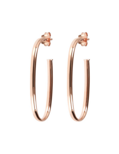 Créoles Ovales Plaqué Or Rose  BRONZALLURE