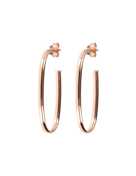 Créoles Ovales Plaqué Or Rose  BRONZALLURE WSBZ01666.R