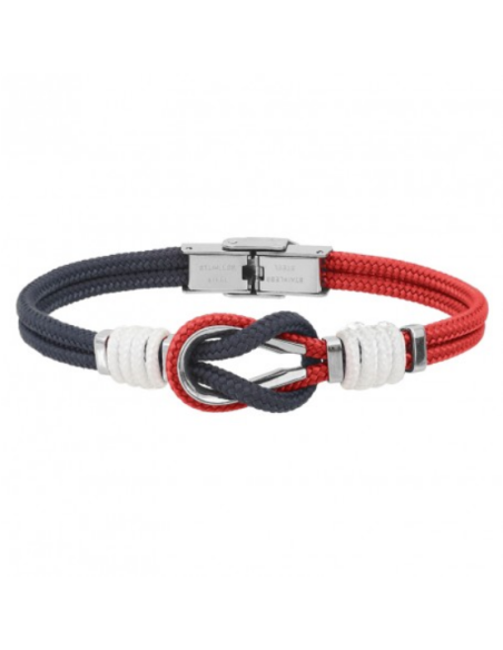 Bracelet Noeud Marin De ELDEN Bleu, Blanc, Rouge, Acier BA04/20-BBR-20