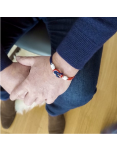 Bracelet Noeud Marin De ELDEN Bleu, Blanc, Rouge, Acier BA04/20-BBR-20 2