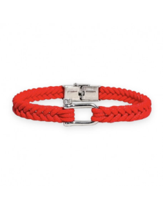 Bracelet Mini Manille De ELDEN Rouge, Acier BA40/22-RG-18