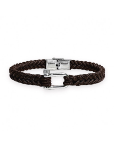 Bracelet Mini Manille De ELDEN Marron, Acier BA40/22-MS-22