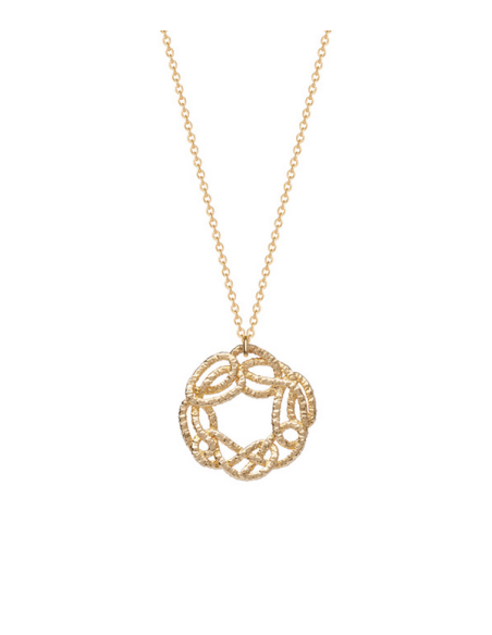 Collier Ruban De Saunier En Plaqué Or