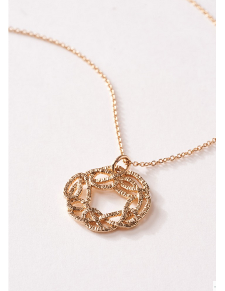 Collier Ruban De Saunier En Plaqué Or