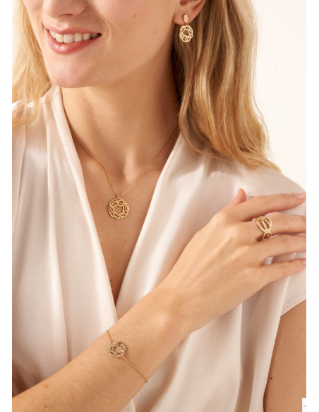 Collier Ruban De Saunier En Plaqué Or